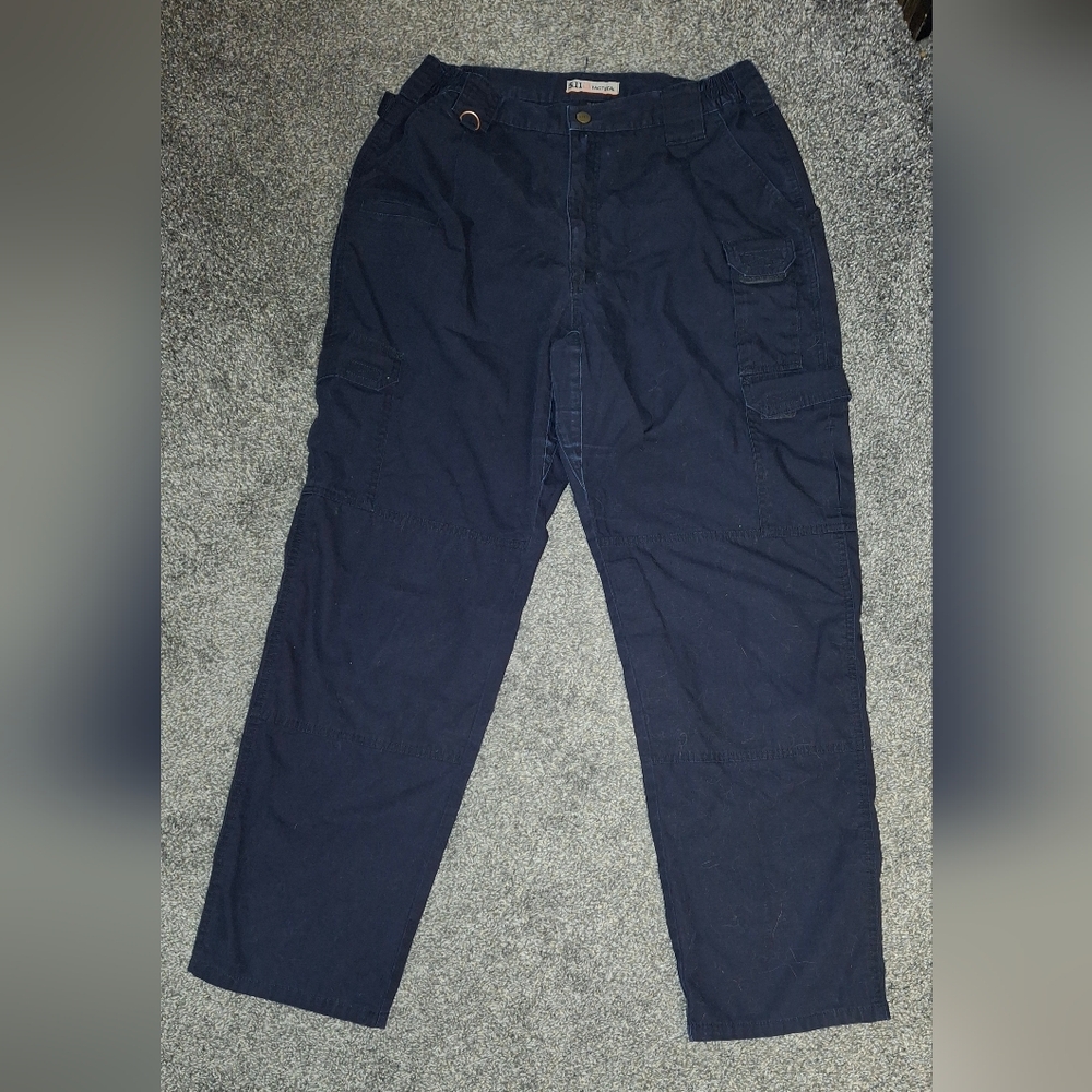 5.11 Tactical Navy Cargo Pants - Multi-Pocket Tactical Style 36x32